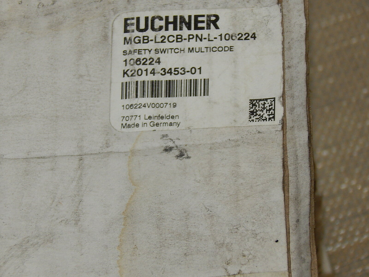  EUCHNER MGB-L2CB-PN-L-106224 //K2014-3453-01 New