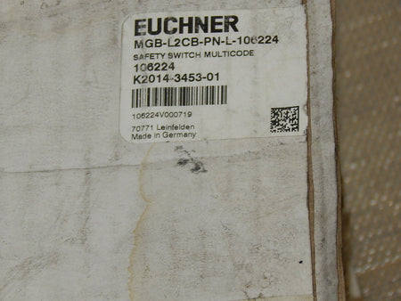  EUCHNER MGB-L2CB-PN-L-106224 //K2014-3453-01 New