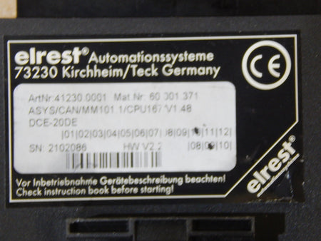 elrest  302719-002  SN 031824    TRM 01   Used