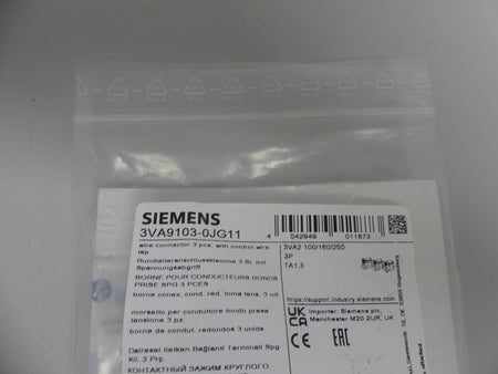 Siemens Rundleiteranschlussklemme 3VA9103-0JG11