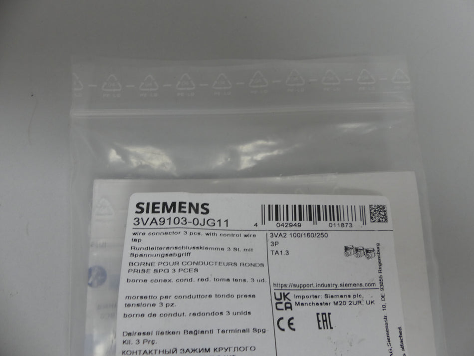 Siemens Rundleiteranschlussklemme 3VA9103-0JG11