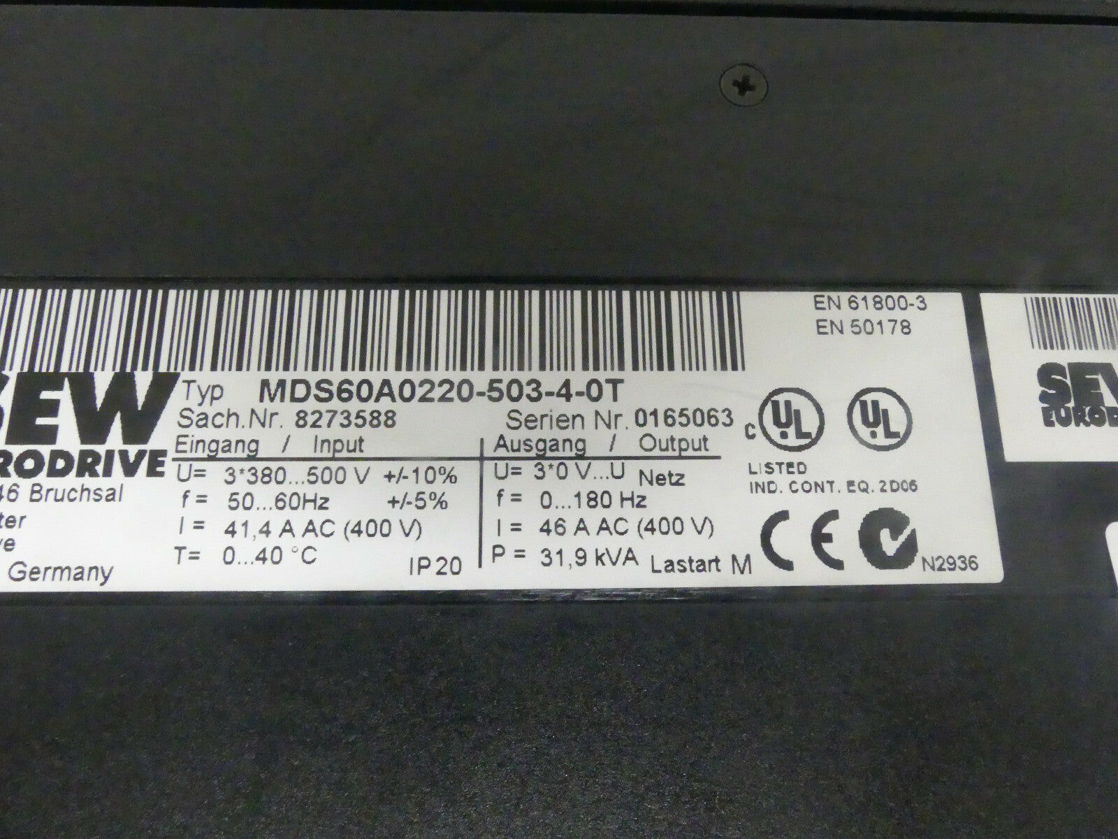 SEW MDS60A0220-503-4-0T