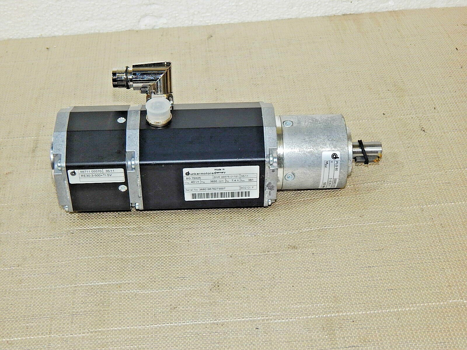  Dunkermotor BG 75x25 EC mit Getriebe PLG 60 used