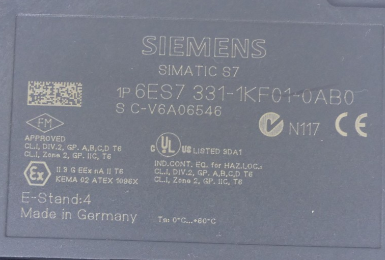 Siemens simatic S7 6ES7 331-1KF01-0AB0