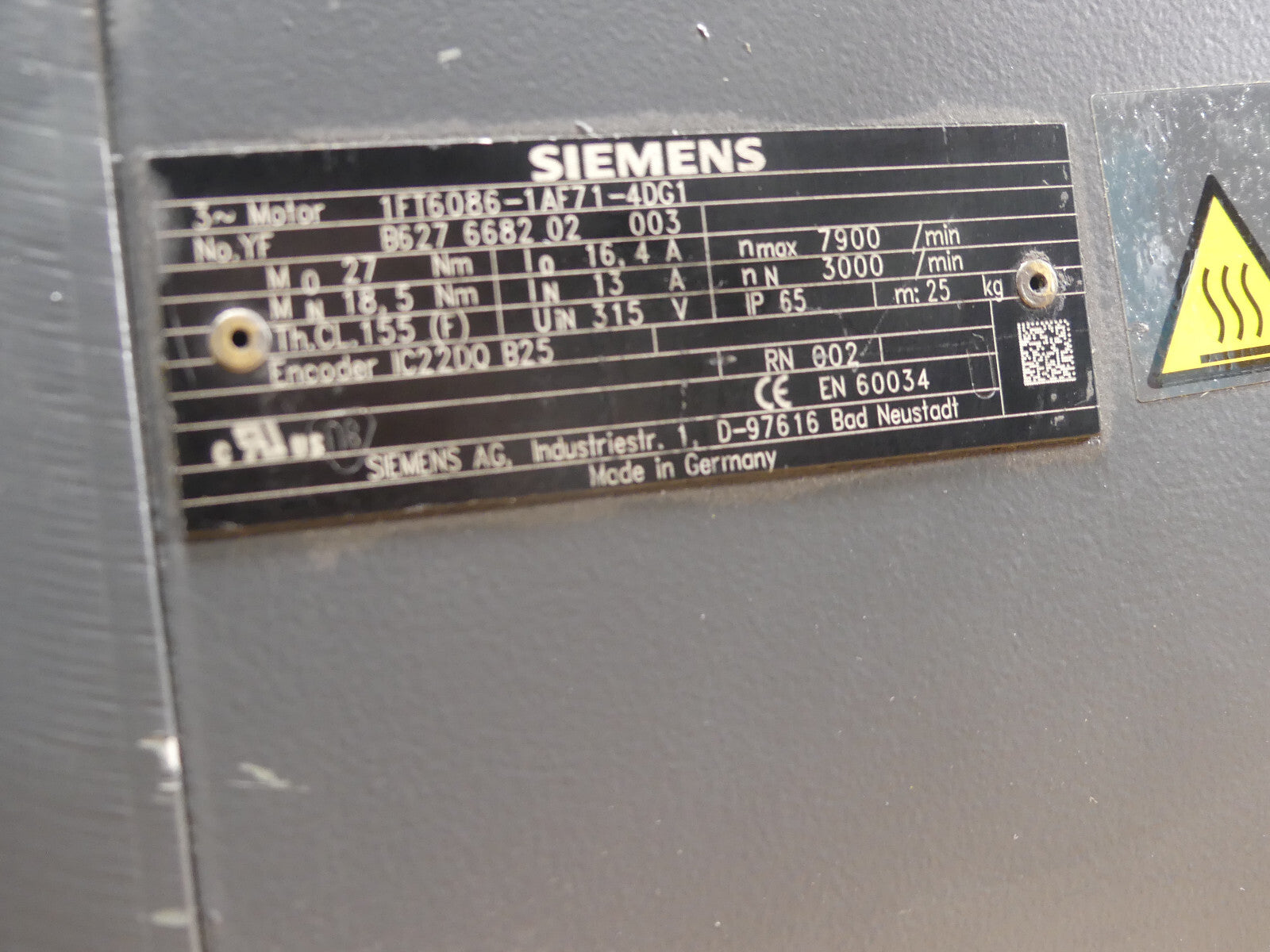 Siemens Simotics    1FT6086-1AF71-4DG1   Synchronservomotor s.Bilder