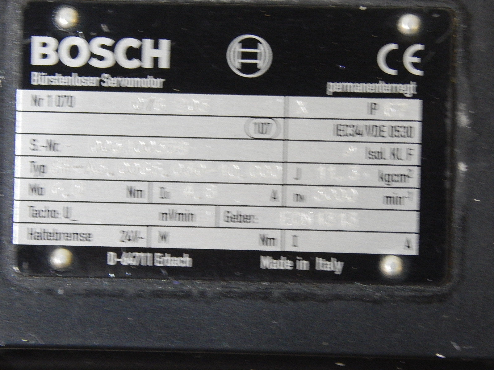 Bosch bürstenloser Servomotor TYP SF-A3.0068.030-10.000  Used