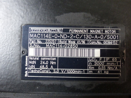 indramat mac114e-0-nd-2-c/130-a-0/s001 used