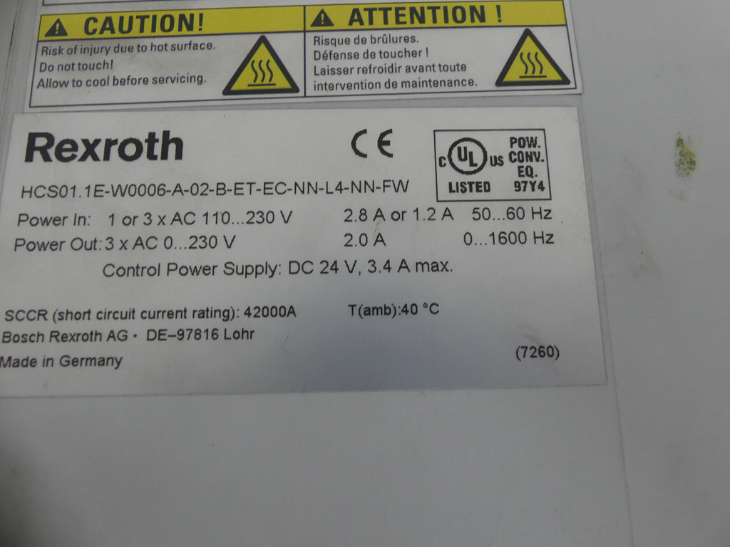 Rexroth HCS01.1E-W0006-A-02-B-ET-EC-NN-L4-NN-FW