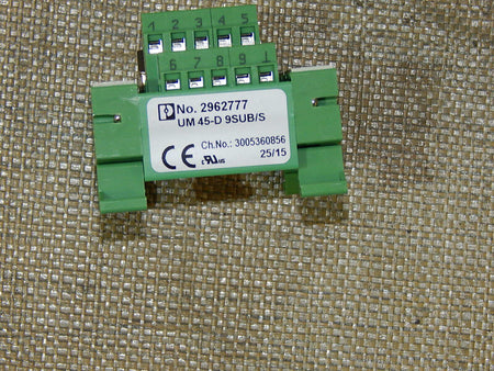 Phoenix Contact um 45-D 9SUB/S Buchse  Schnittstelle Module P/n: 2962777 New