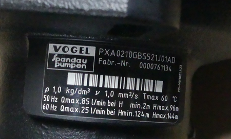 VOGEL SPANDAU PUMPEN PXA0210GBS521J01AD