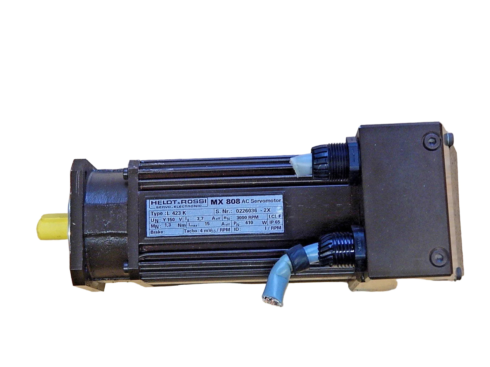 HELDT&ROSSI  MX 808 AC Servo Motor L 423 K  3000 U/min Used