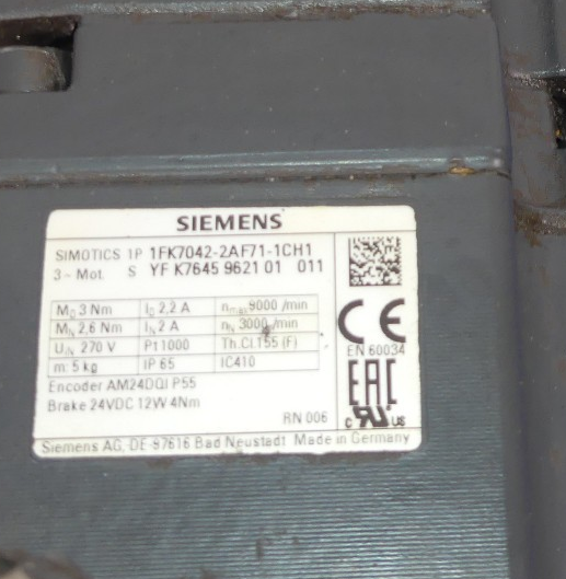 SIEMENS 1FK7042-2AF71-1CH1