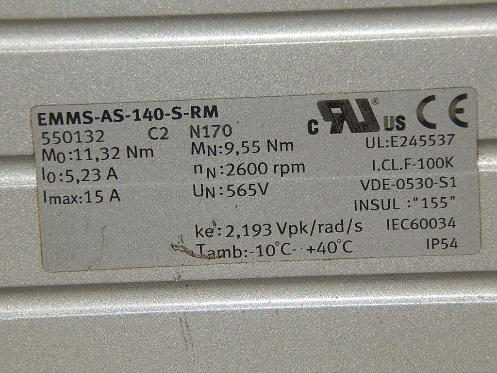 Festo EMMS-AS-140-S-RM Servomotor used
