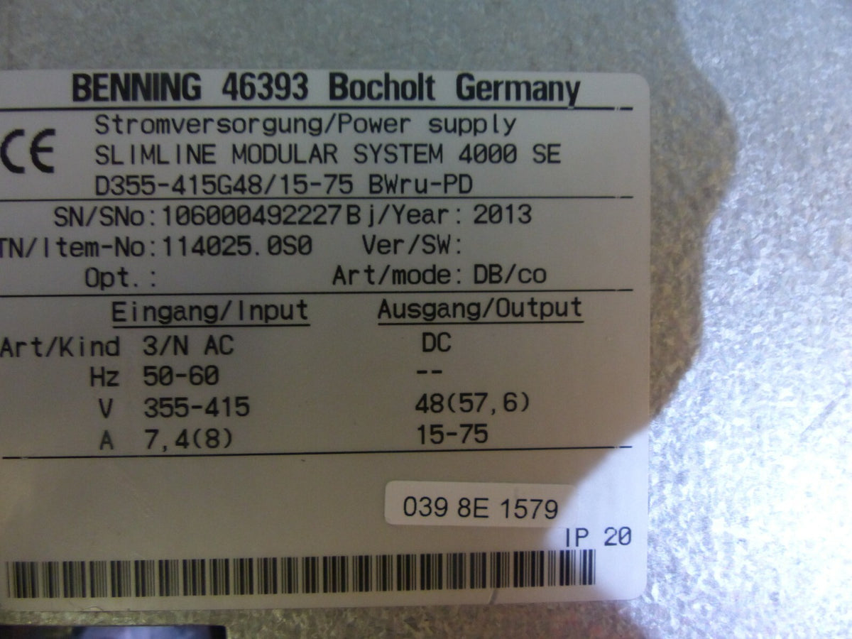Bening 4000 SE / D355-415G48/15-75 BWru-PD 