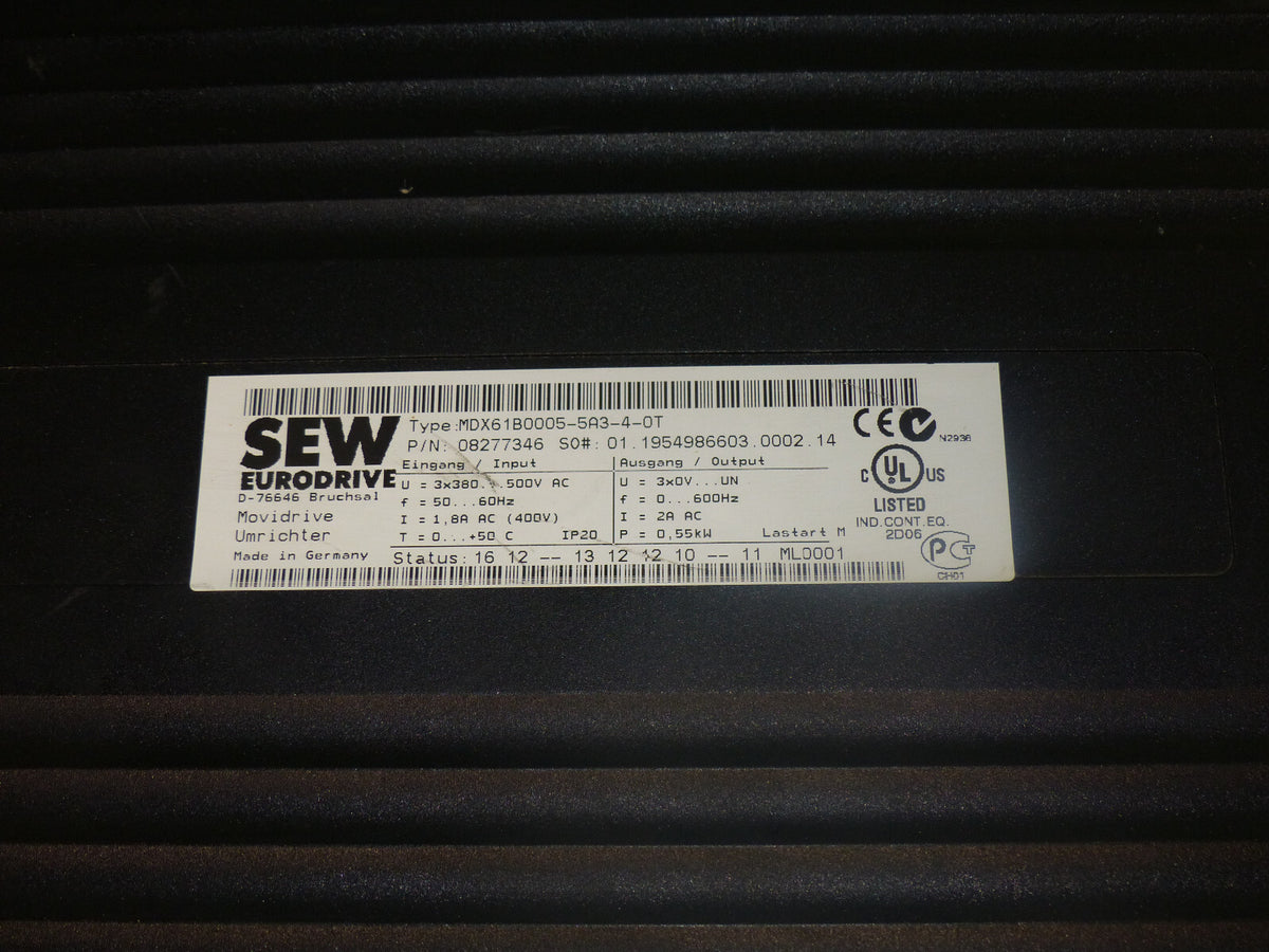 SEW Eurodrive Umrichter MDX61B0005-5A3-4-0T Bremswiderstand BW090-P52B s.Bilder