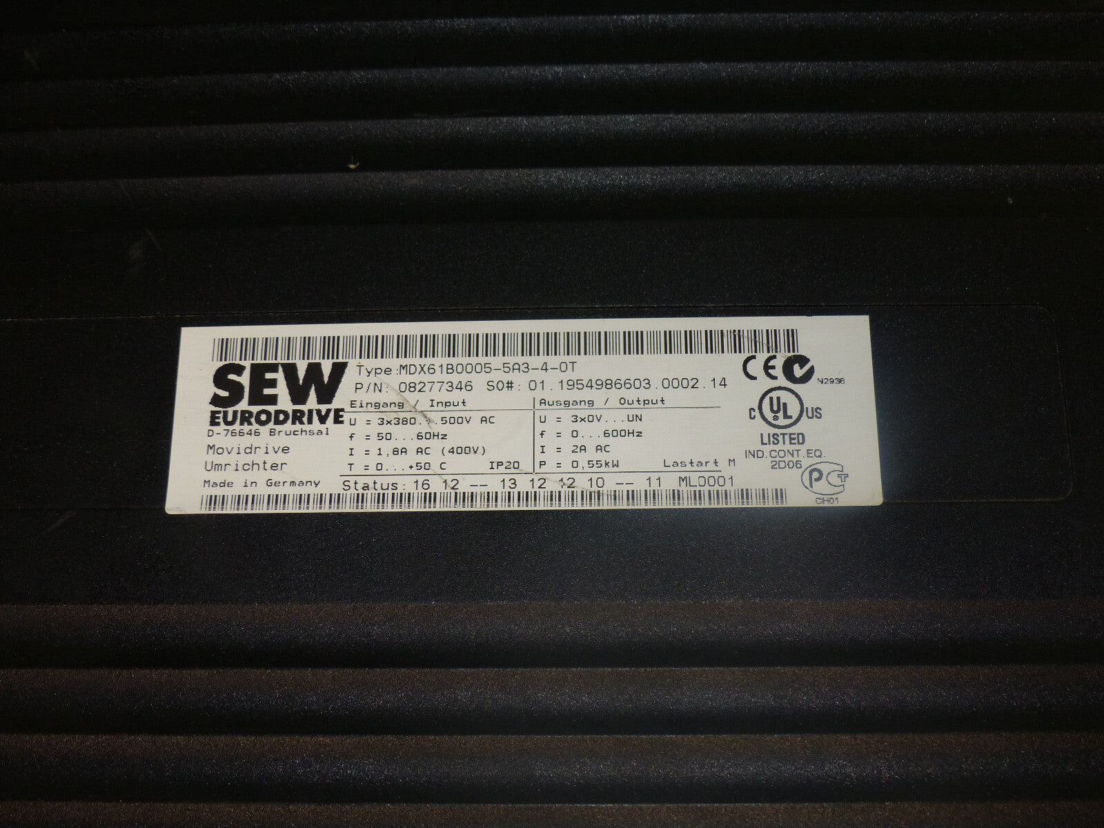 SEW Eurodrive Umrichter MDX61B0005-5A3-4-0T Bremswiderstand BW090-P52B s.Bilder