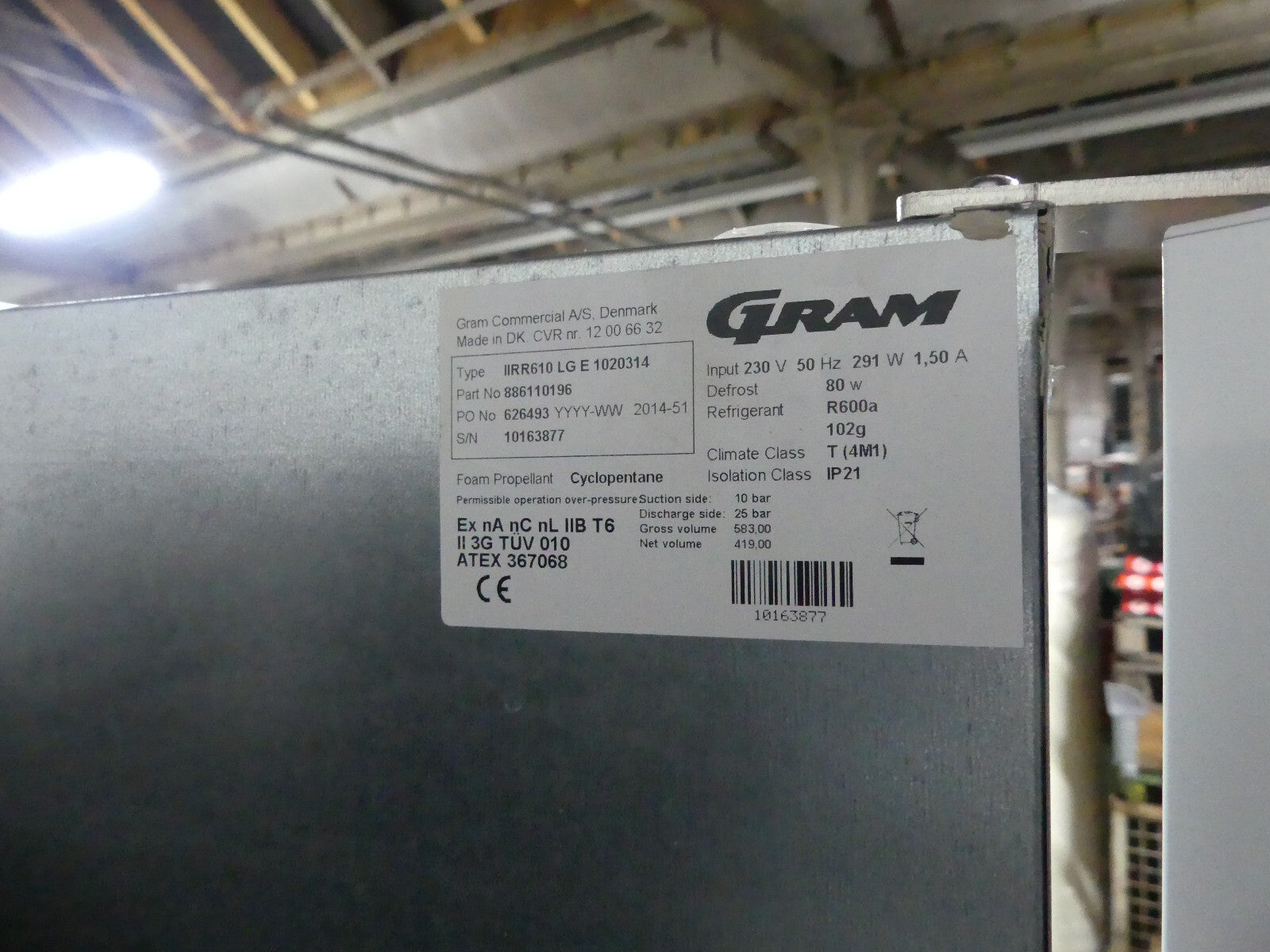 GRAM Umluft-Kühlschrank  II RR610 LG E 1020314