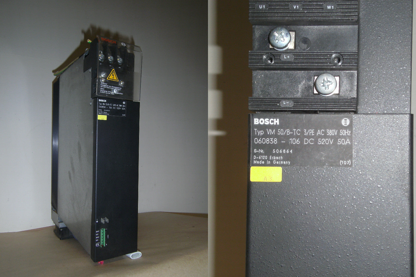 Bosch Versorgungs Modul VM 50/B-TC 3/PE AC 380V 50Hz 060838-106 DC 520V 50A