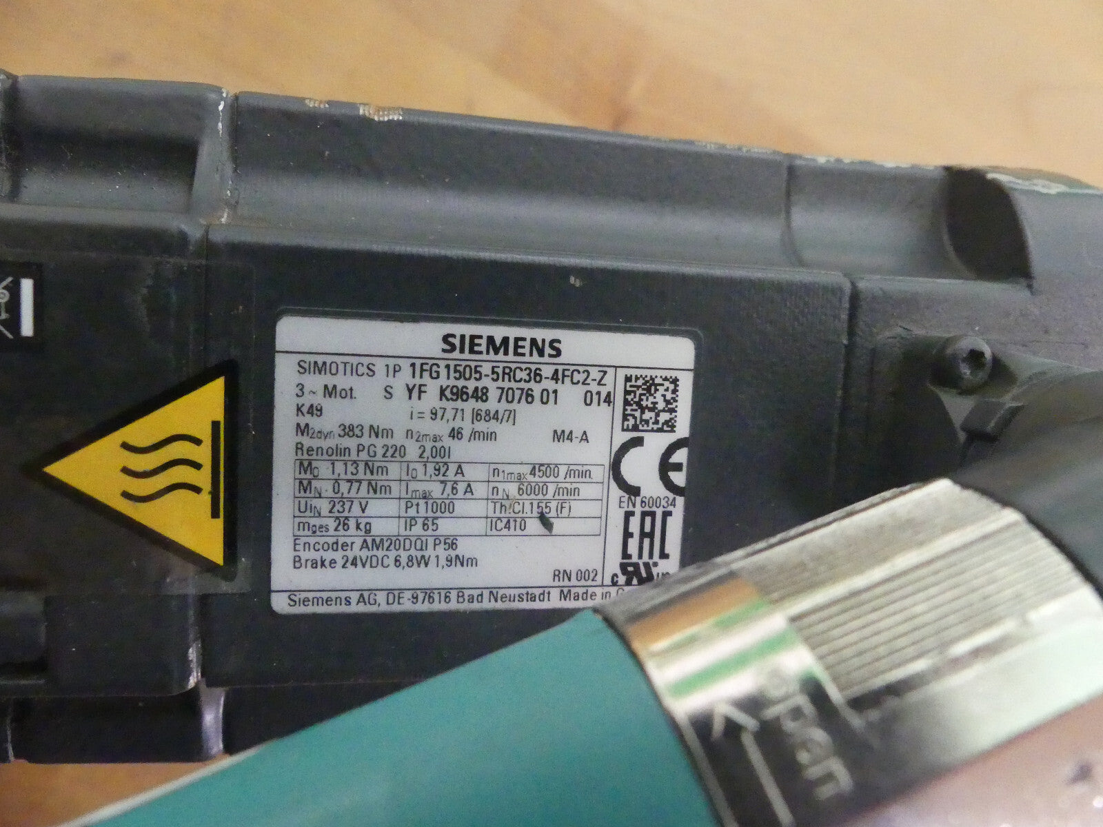 siemens simotics 1fg1505-5rc36-4fc2-z mit getriebe