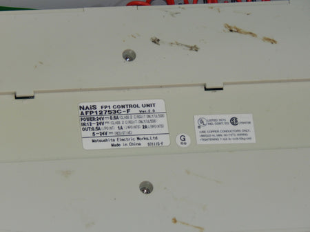  Matsushita Electric Works NAIS FP1 Control Unit FP1-C72 // AFP12753C-F
