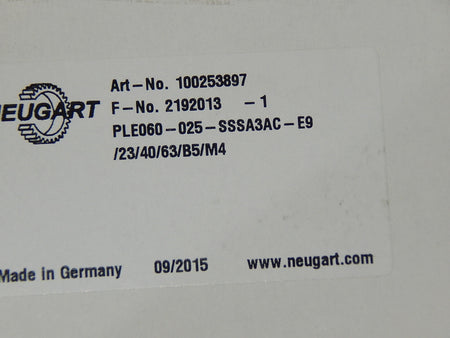 Neugart PLE 60 PLE60 i = 25   100253897 Aufsteckgetriebe  New