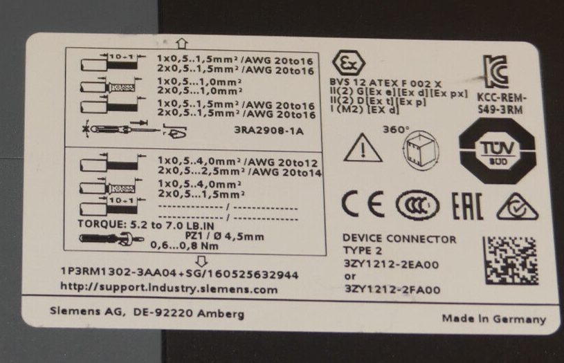 Siemens 3RM1302-3AA04 Motorstarter SIRIUS