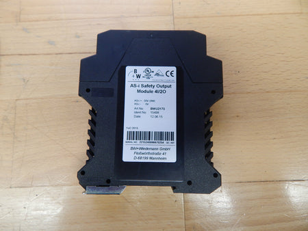 Bihl + Wiedemann BWU2173 ID-No. 15498  AS-i Safty Relay Output Module 