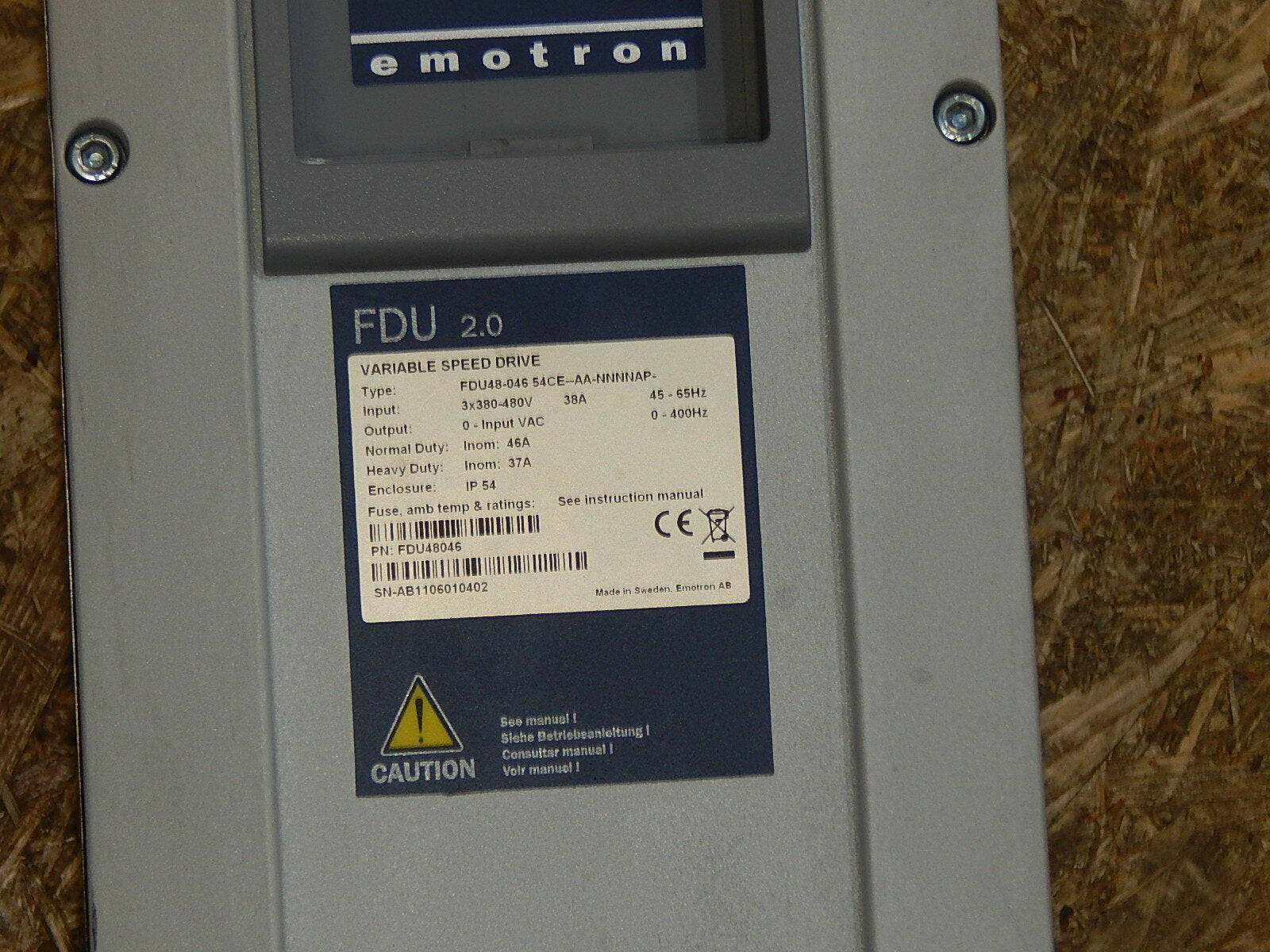  Emotron  Frequenzumrichter FDU48-046 54CE-AA-NNNNAP 46A used