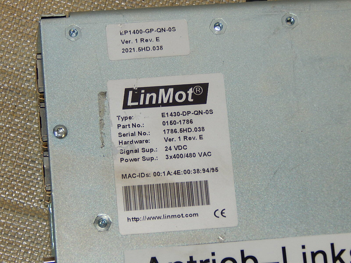 LinMot Servo Drive Type: E1430-DP-QN-0S  Part No.:0150-1786  Servoregler
