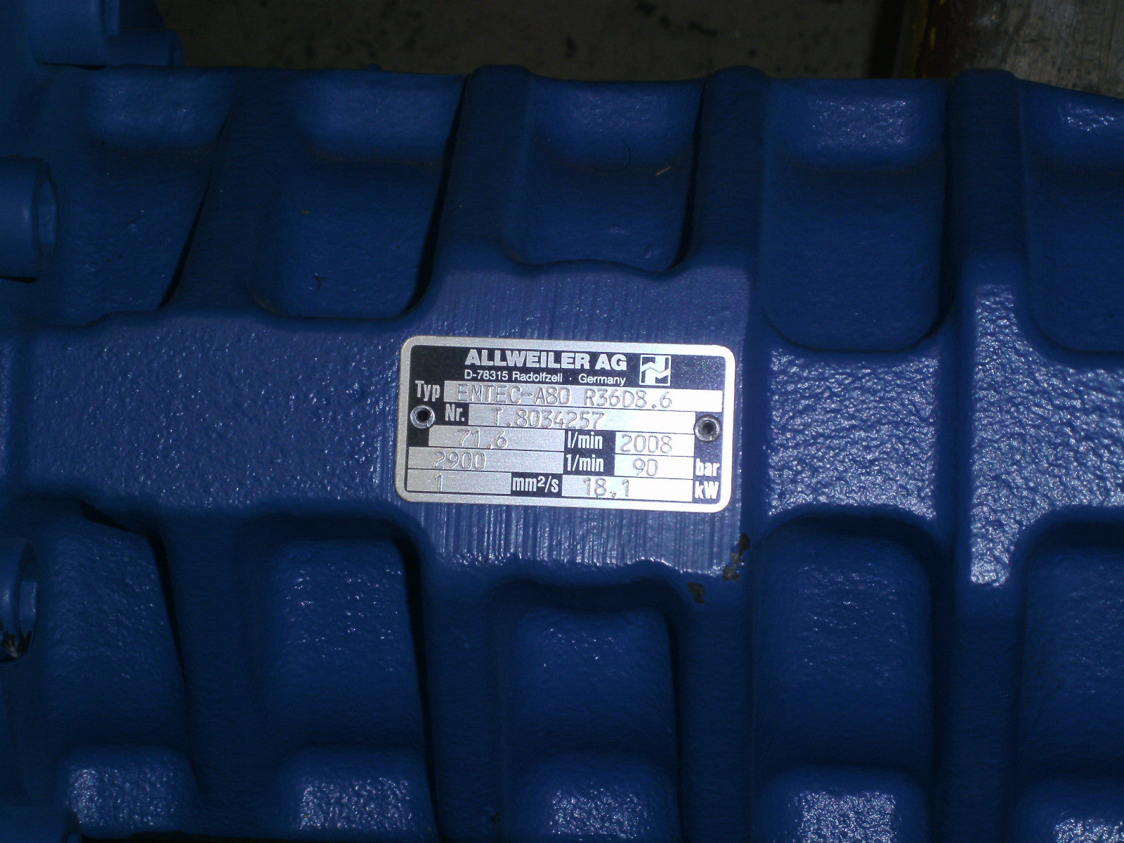 Allweiler Schraubenspindelpumpe EMTEC-A80  R36D8-6