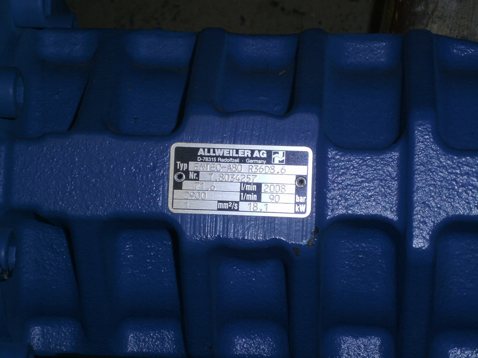 Allweiler Schraubenspindelpumpe EMTEC-A80  R36D8-6