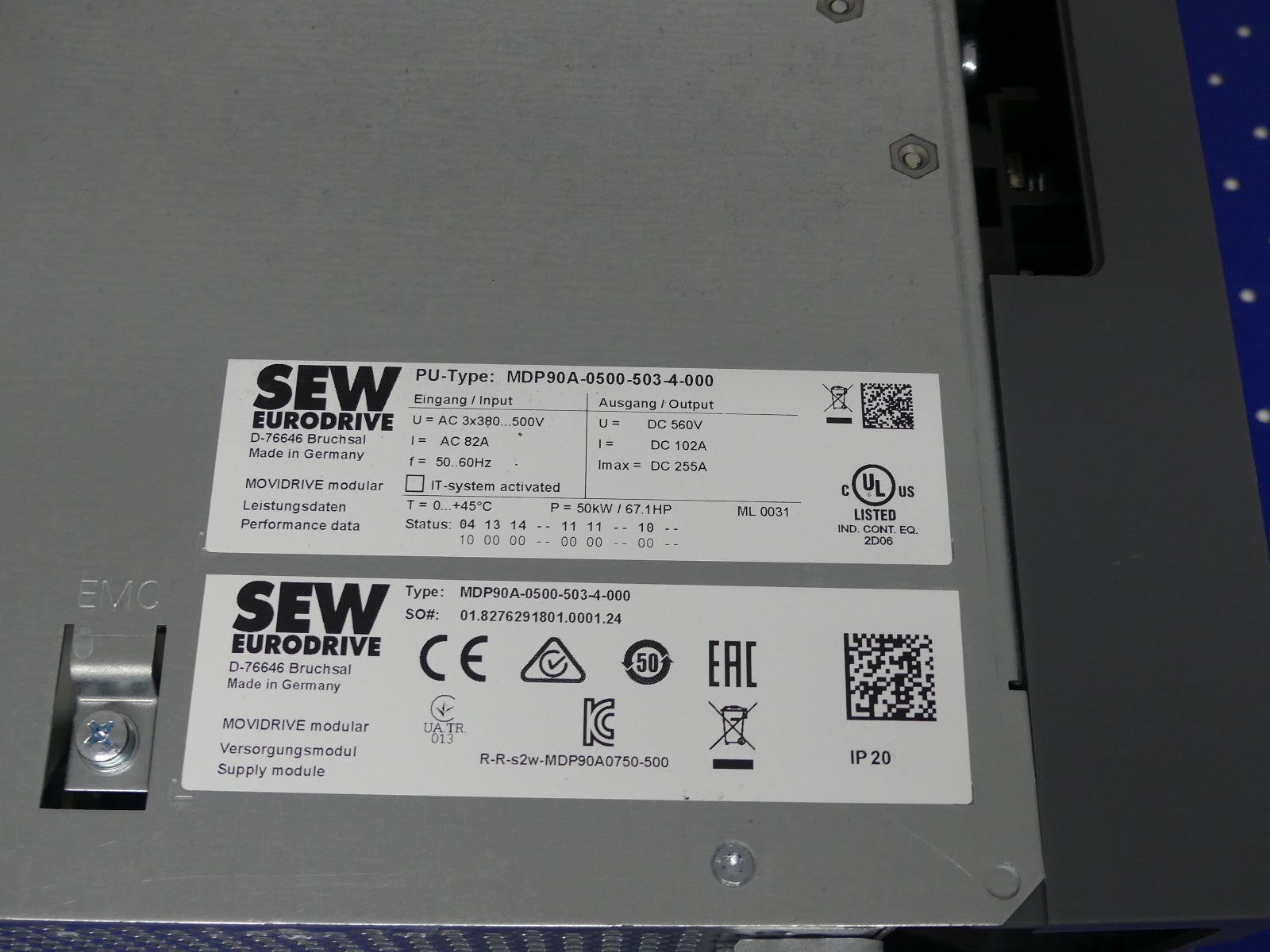 SEW EURODRIVE  MDP90A-0500-503-4-000