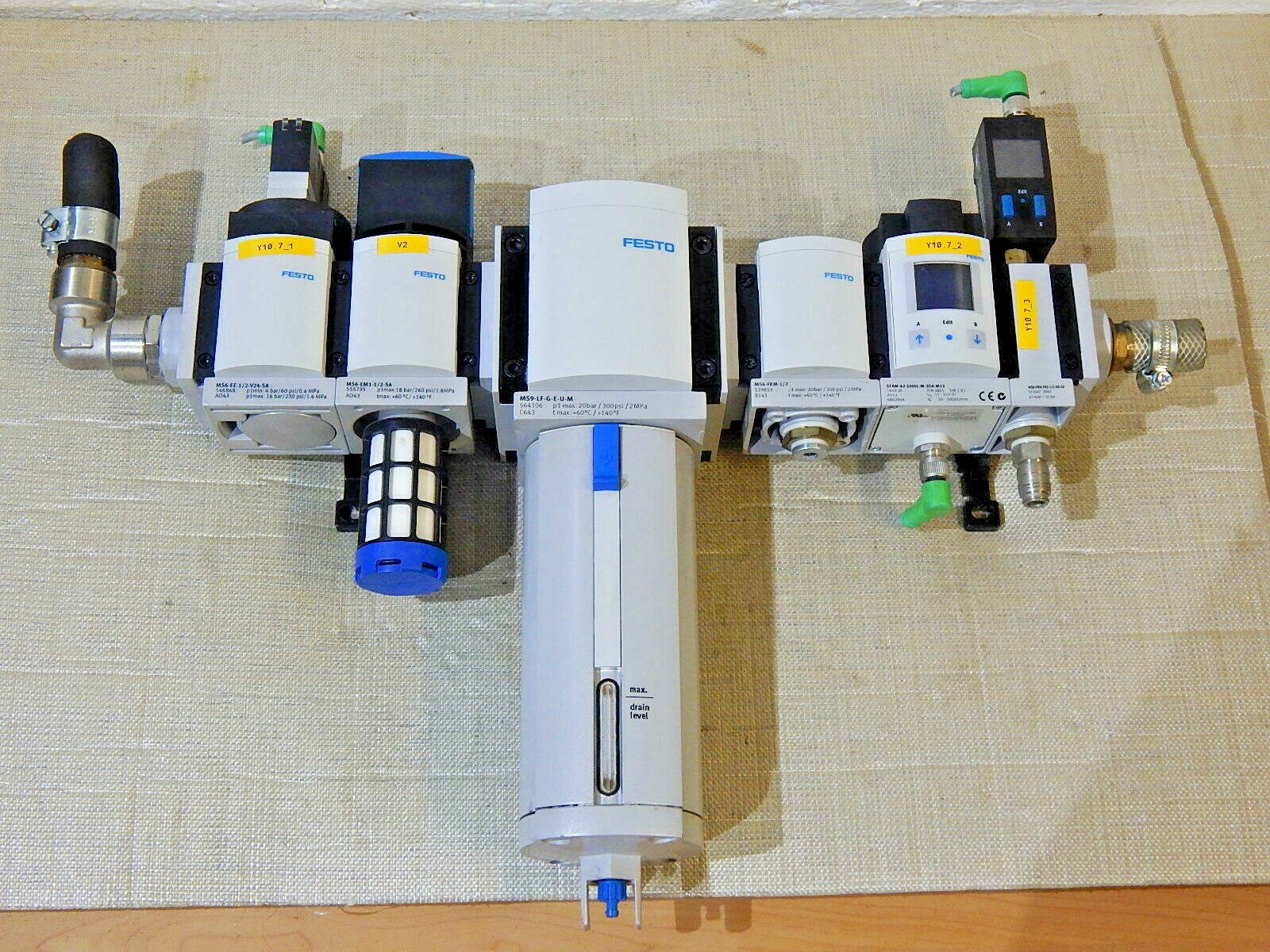  Druckmindereinheit FESTO MS9-LF-G-E-U-M +MS6-EE+MS6-EM1+MS6-FRM+SFAM s.Bilder