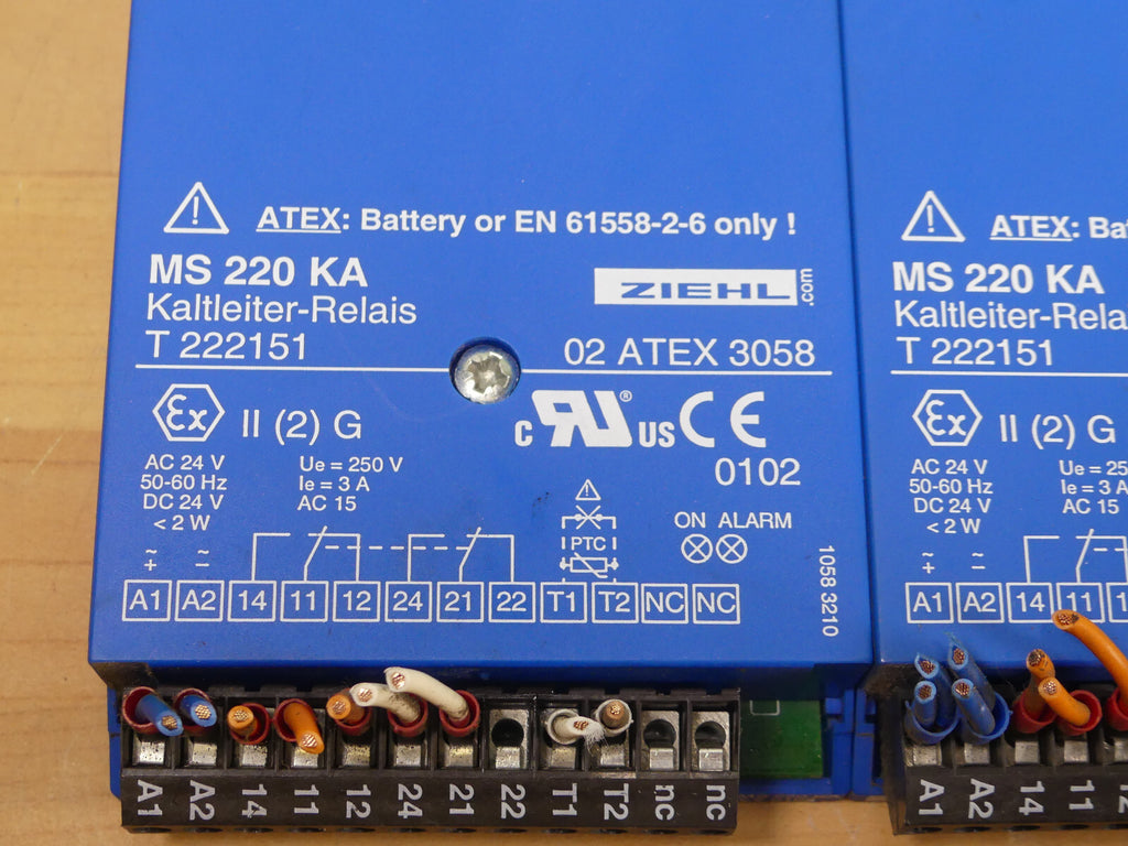 3 X ZIEHL MS220KA Kaltleiter-Relais