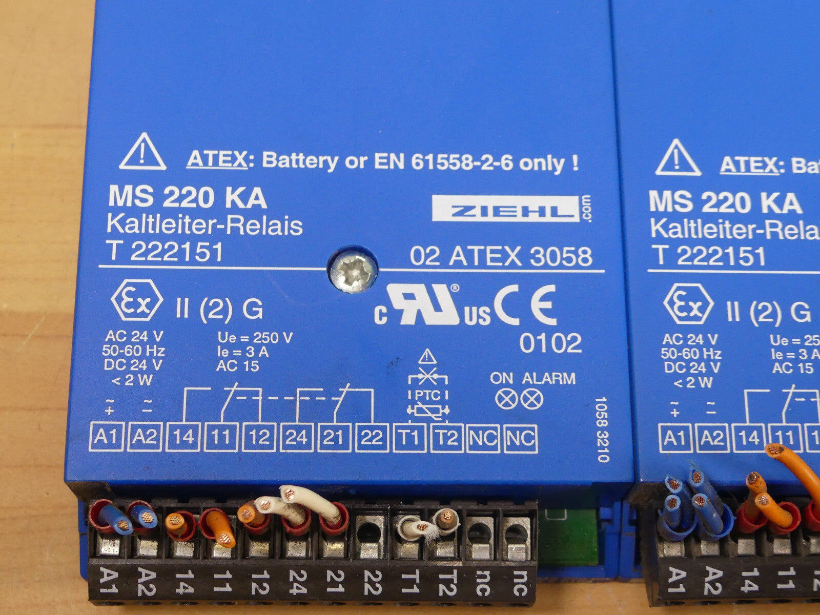 3 X ZIEHL MS220KA Kaltleiter-Relais