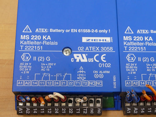 3 X ZIEHL MS220KA Kaltleiter-Relais