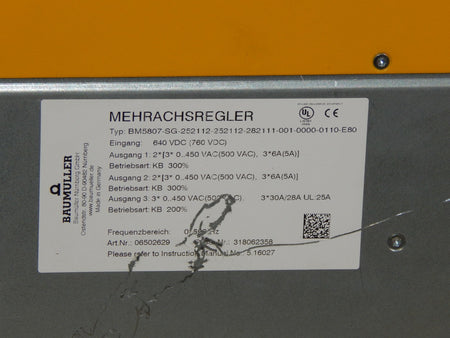 Baumüller Mehrachsregler BM5807-SG-252112-252112-282111-001-0000-0110-E80 used