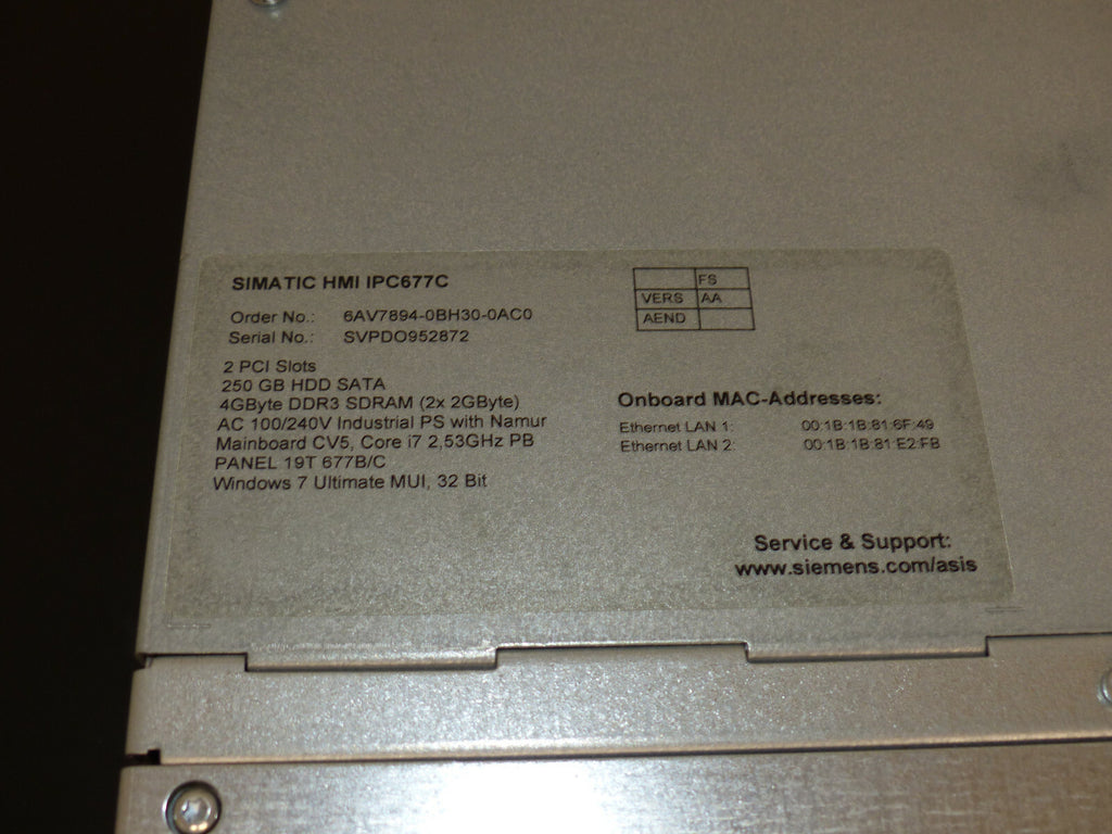 Siemens 6AV7894-0BH30-0AC0