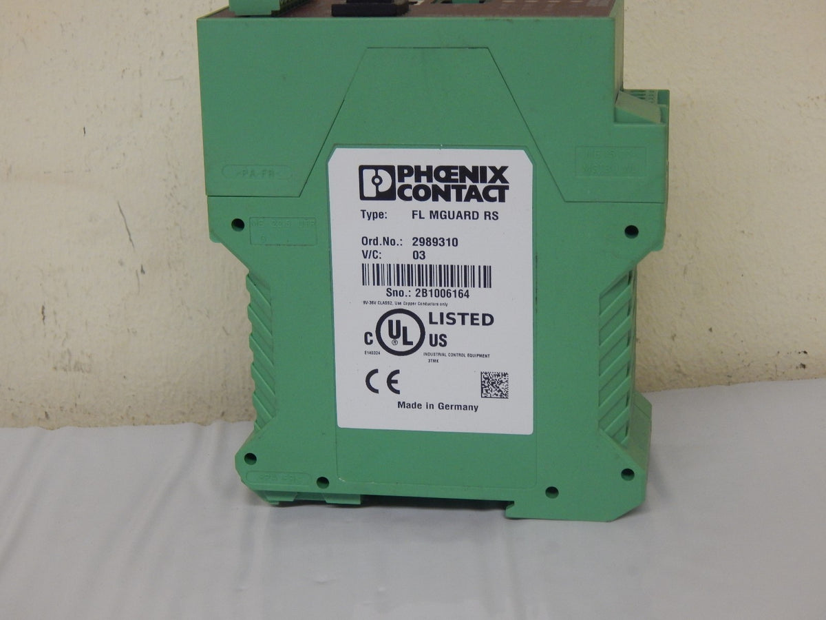 PHOENIX CONTACT, 2989310, FL MGUARD RS, Innominate mGuard industrial RS