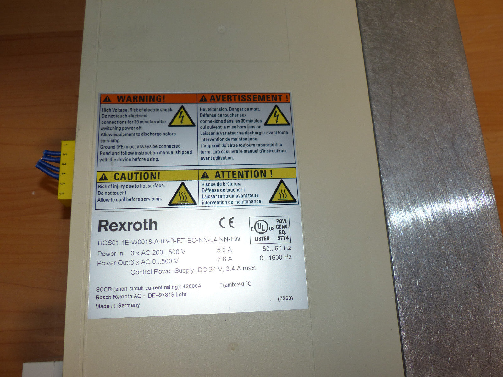 REXROTH HCS01.1E-W0018-A-03-B-ET-EC-NN-L4-NN-FW Servo drive