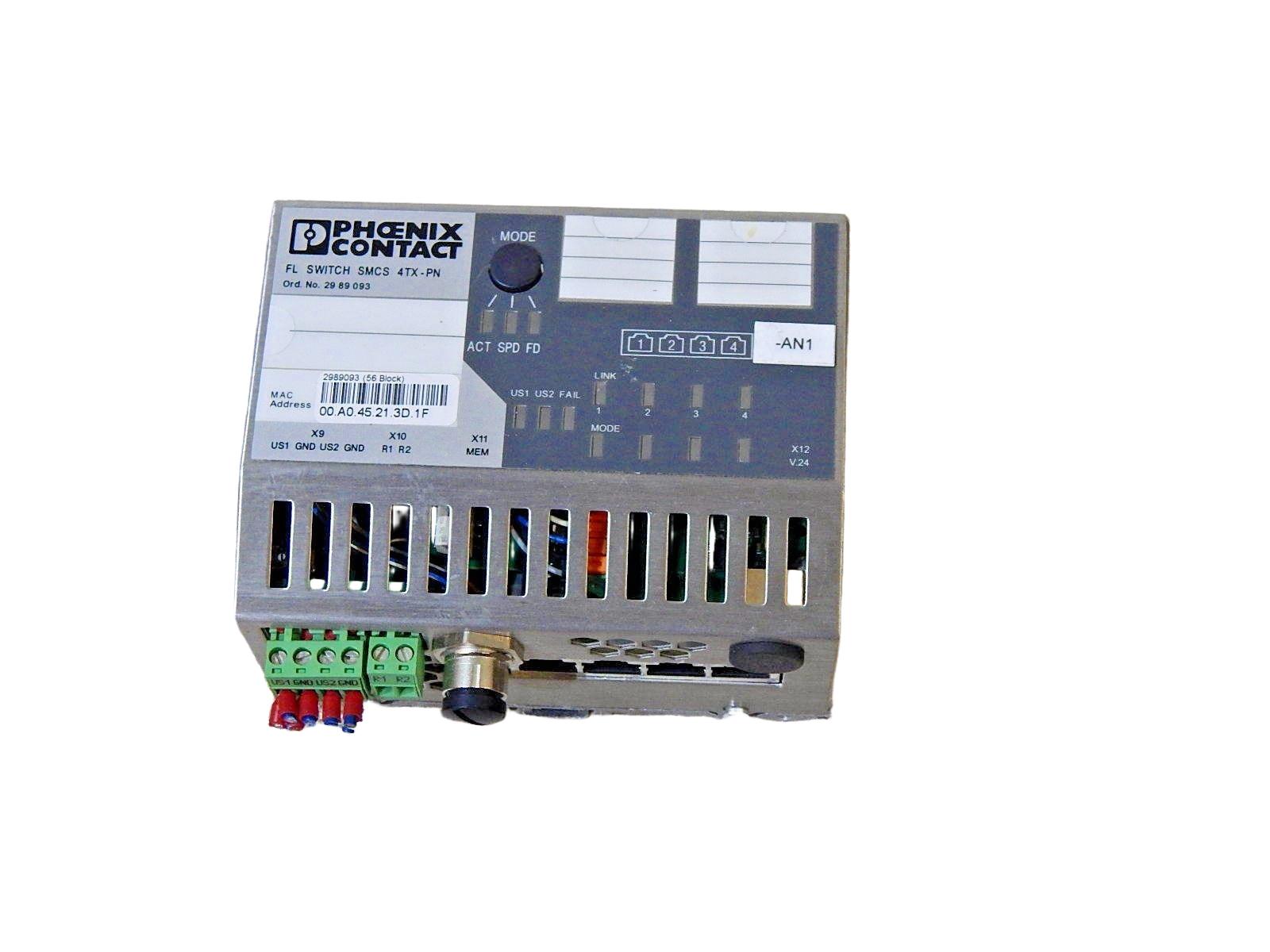 Phoenix Contact FL Switch SMCS 4TX-PN Typ: 2989093 Used