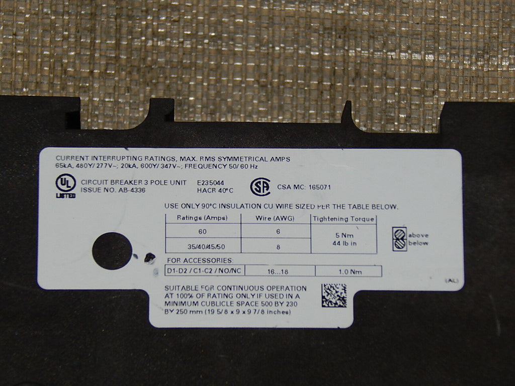  SIEMENS 3RV1742-5JD10 // 3RV1 742-5JD10 Leistungsschalter used