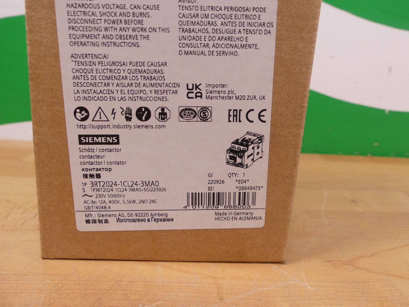 Siemens Dig.Industr. Schütz 3RT2024-1CL24-3MA0