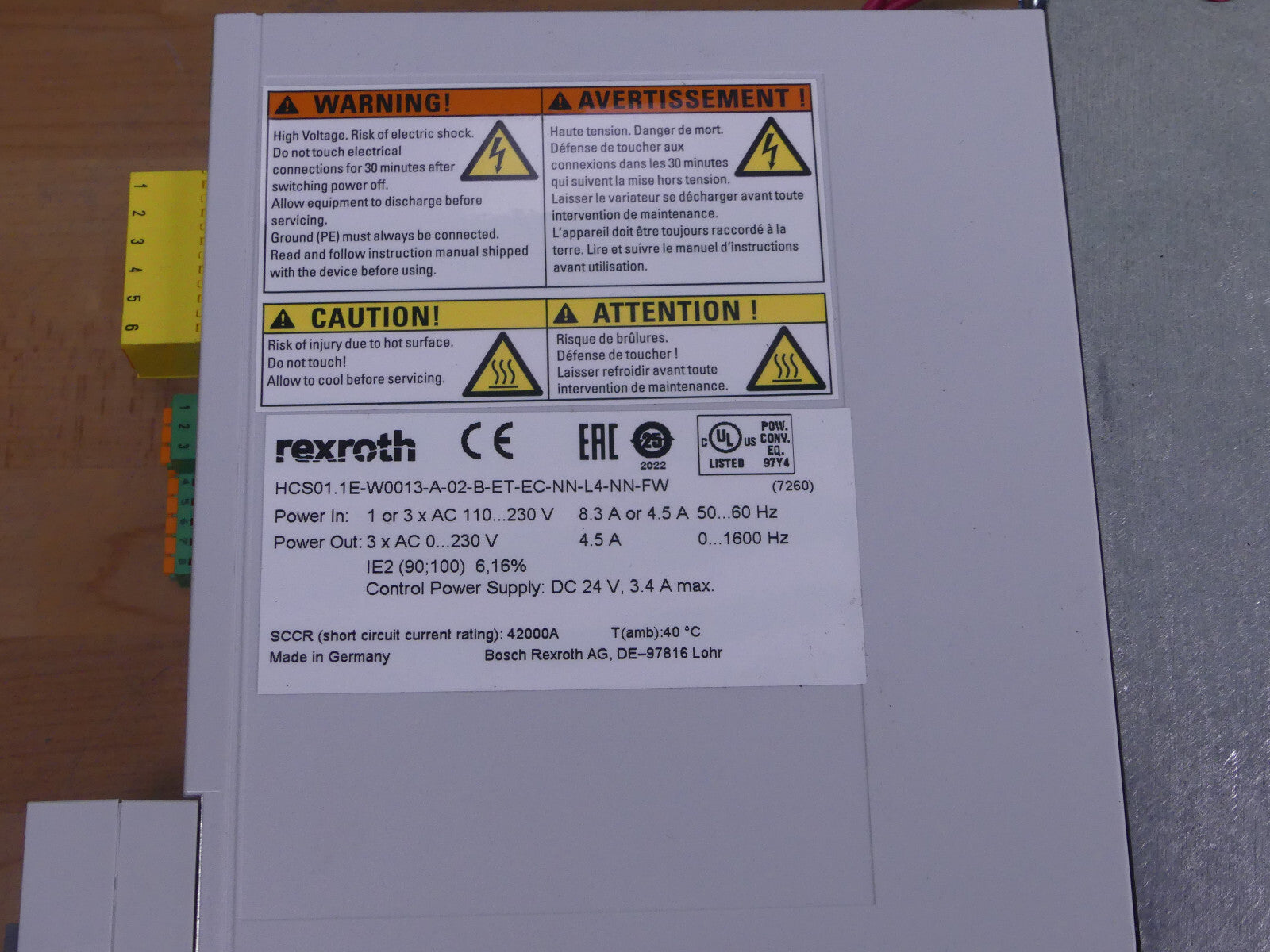 Rexroth HCS01.1E-W0013-A-02-B-ET-EC-EM-L4-NN-FW Umrichter R911345410 Servo