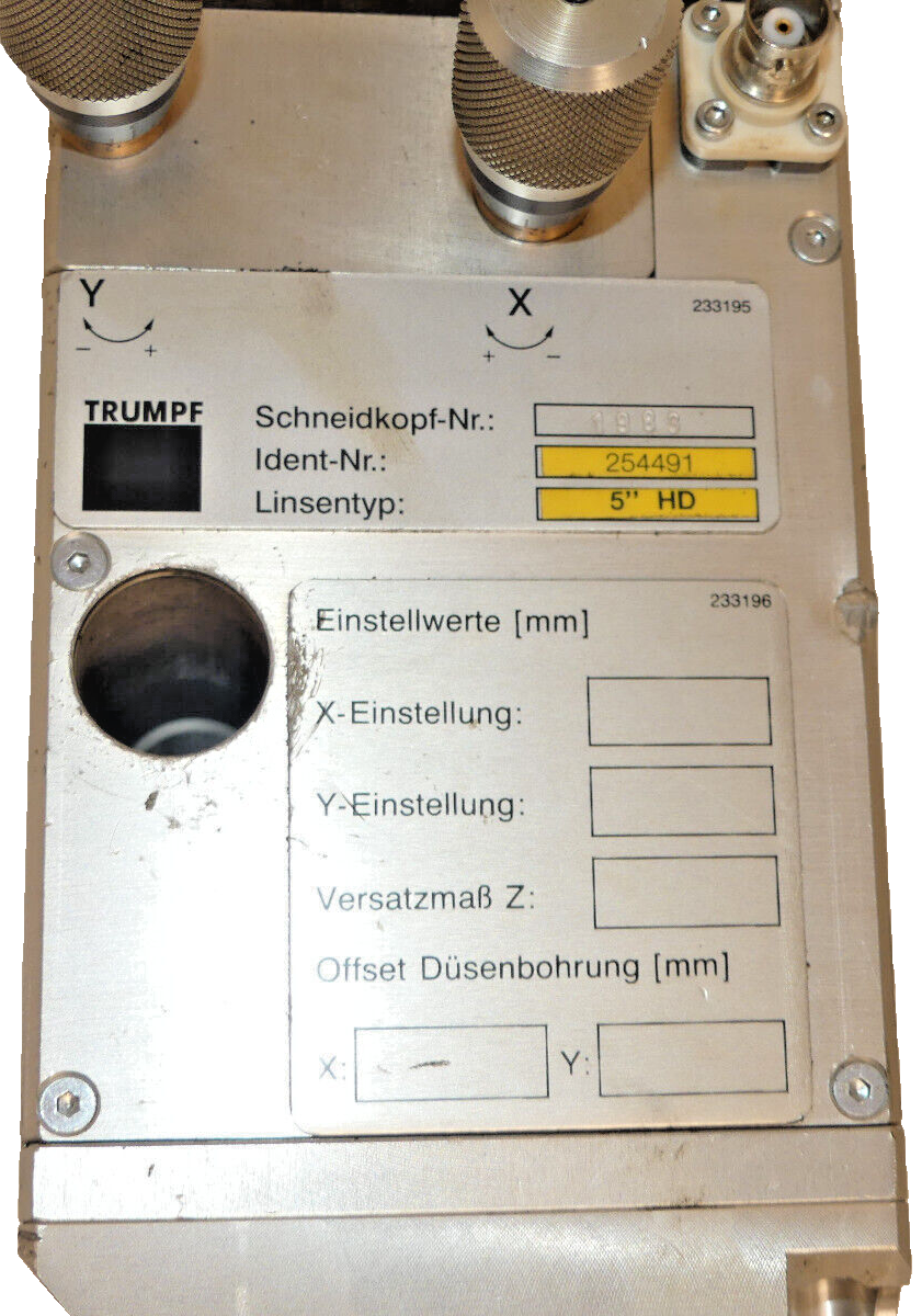 TRUMPF 244615-02, 5"HD   Laser Schneidkopf Nr. 1983