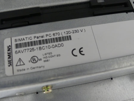Siemens 6AV7725-1BC10-0AD0 Neuwertig    Not Used