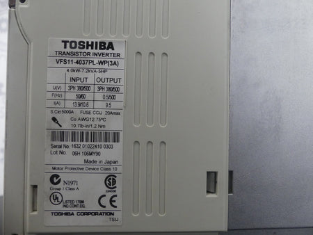 Toshiba VFS11-4037PL-WP(3A)