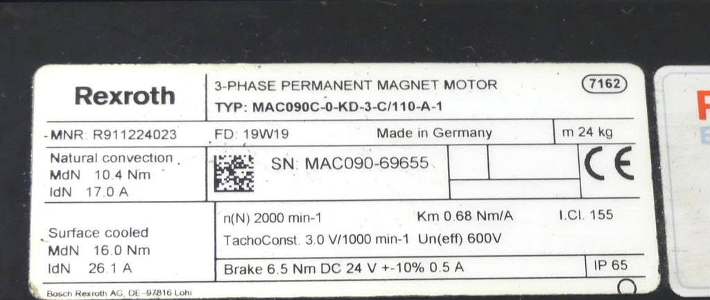 Rexroth MAC090C-0-KD-3-C/110-A-1