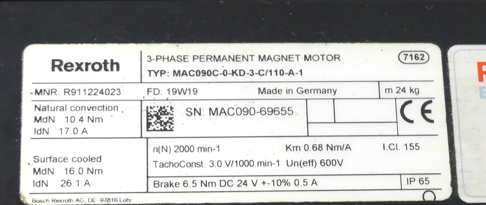 Rexroth MAC090C-0-KD-3-C/110-A-1