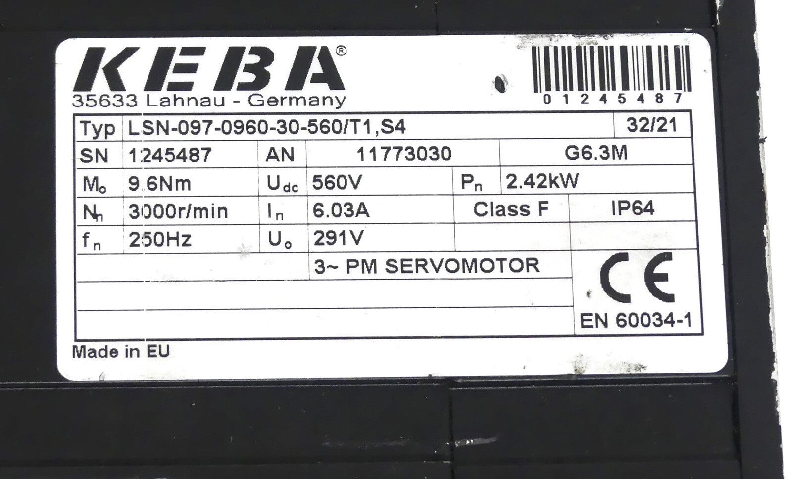 KEBA LSN-097-0960-30-560/T1,S4